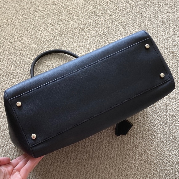Kate Spade Large Black Tote Bag Multi Compartments Zip Top Closure Laptop EUC - Picture 12 of 12